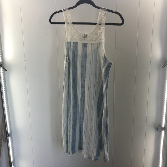 Roxy Blue and White Striped Dress - Picture 3 of 6